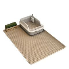 Double-layer Non-slip Cat Litter Mat: Hygienic & Durable Solution