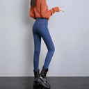 Cozy Winter Thermal Skinny Jeans Stay Warm and Stylish