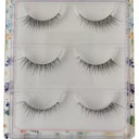 NEW 3D Mink Lashes Natural short Full Strip Lashes Transparent terrier Short Mink Lashes Style False Eyelashes  ourlum.com 3pairs LX05  