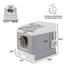 Foldable Cat Litter Box Large Pet Toilet Cat Sand Shovel Easy Clean