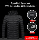 19/11/9 Areas Heated Jacket Men Electric Heating Jackets Warm