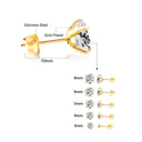 LUXUSTEEL Stainless Steel Crystal Stud Earrings Trendy Jewelry