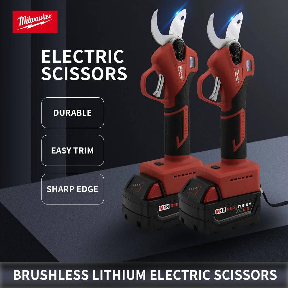 Milwaukee Cordless Electric Pruning Shears 18V Battery Powered