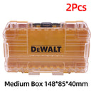 Stackable DEWALT Drill Parts Storage Box for Tool Organization