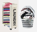 Roller Dirty Clothes Basket Clothes Storage Bag Foldable