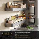 Suction Cup Punch-Free Wall Condiment Hook Rack Storage