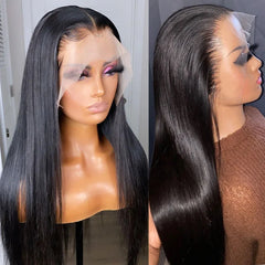 30-Inch Brazilian Straight Lace Front Wig - 13x4 & 13x6 Transparent Human Hair Remy Wig