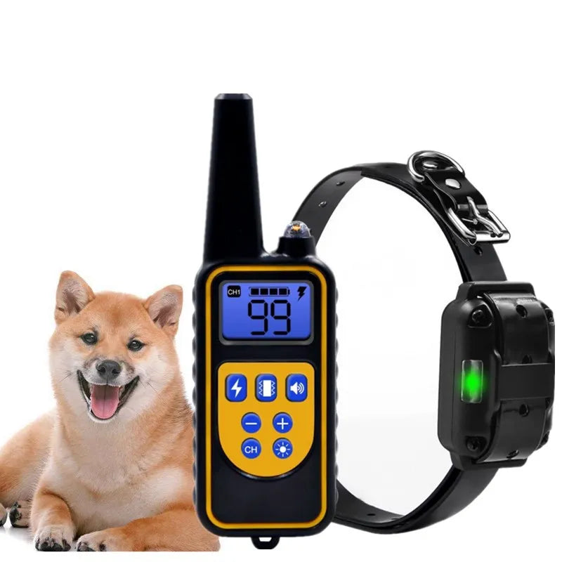 Electric Dog Training Collar: Remote Waterproof Rechargeable Beep Shock Vibration Anti Bark - Train with Confidence!  ourlum.com   