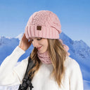 Women Knitted Hat Scarf Set for Outdoor Cycling Warm Protection