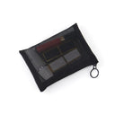 Large Capacity Portable Outdoor Travel Makeup Bag Black Transparent Mesh Storage