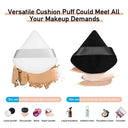 Velvet Triangle Makeup Puff Set for Luxe Finish & Easy Application