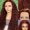 40-Inch Jerry Curly Reddish Brown Lace Front Wig 250% Density