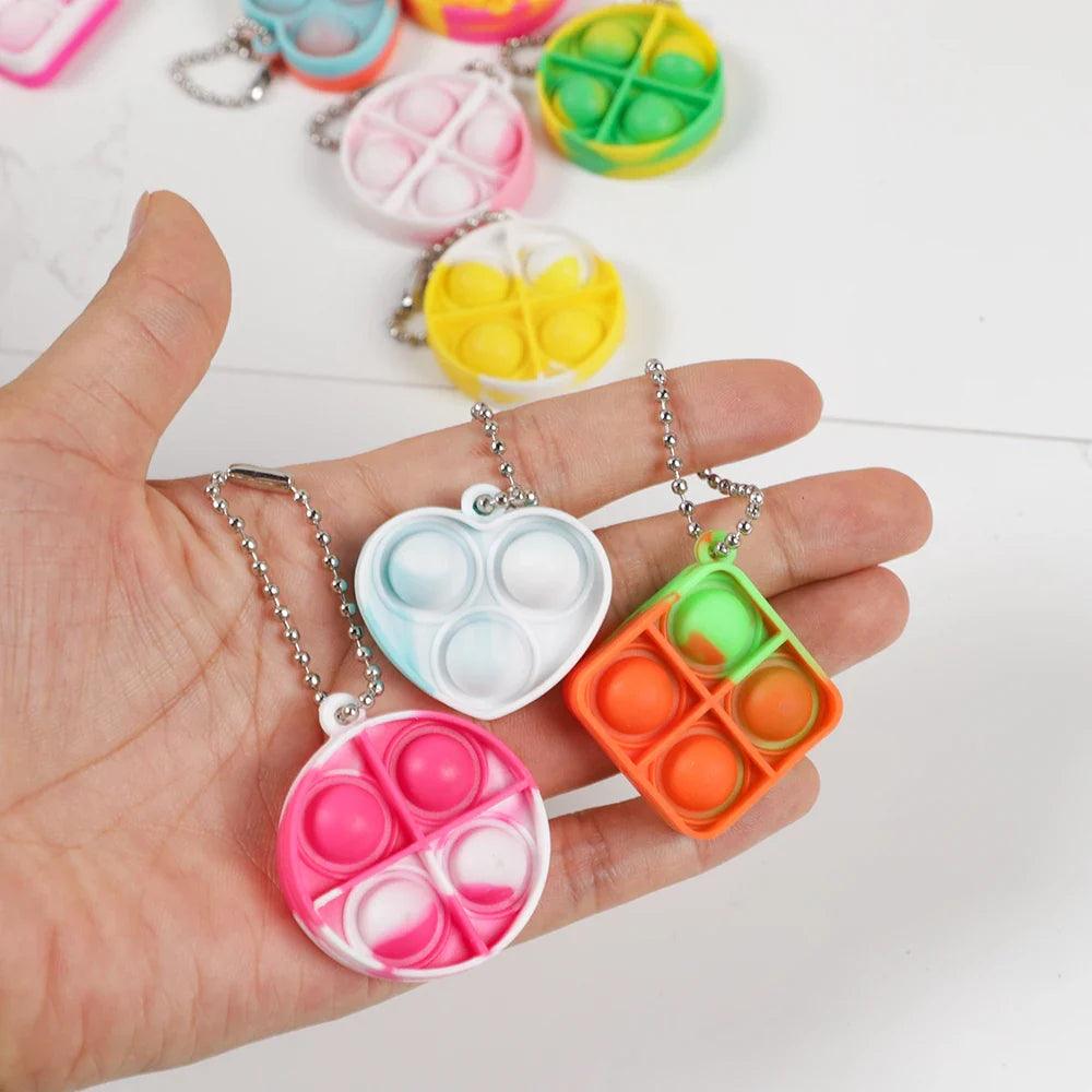 Mini Pop Keychain Fidget Toys for Toddler Sensory Stimulation  ourlum.com   