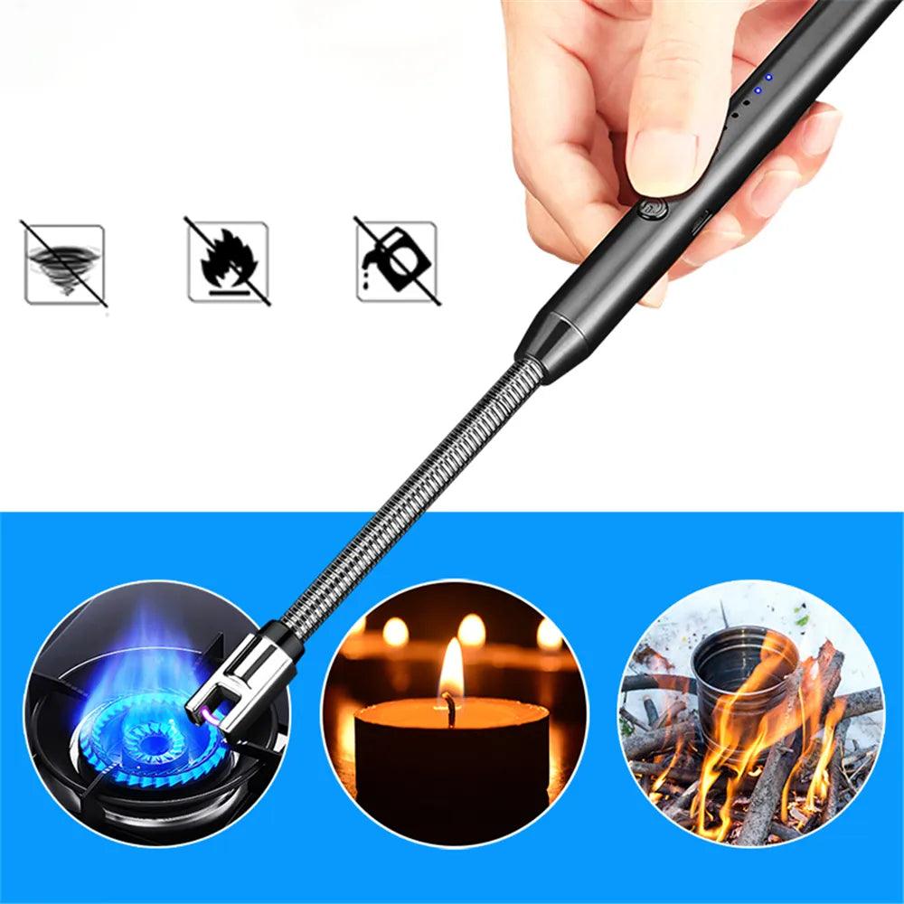 Electric Plasma Arc USB Lighter: Windproof Flameless Tech - Outdoor & Camping Ready  ourlum.com   