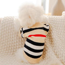 Chic Striped Winter Pet Sweater: Stylish & Cozy Knitted Cardigan for Dogs & Cats  ourlum.com   