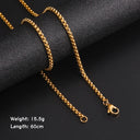 Skyrim Fashion 60cm Long Box Chain Necklace Men Jewelry