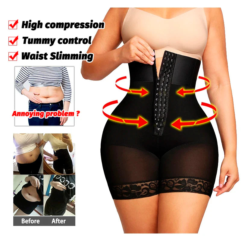 High Waist Lace Shapewear - Tummy Control & Butt Lifter for a Sleek Silhouette