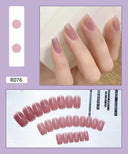 Chic Holiday Pink French Press-On Nails Set 24 Designs