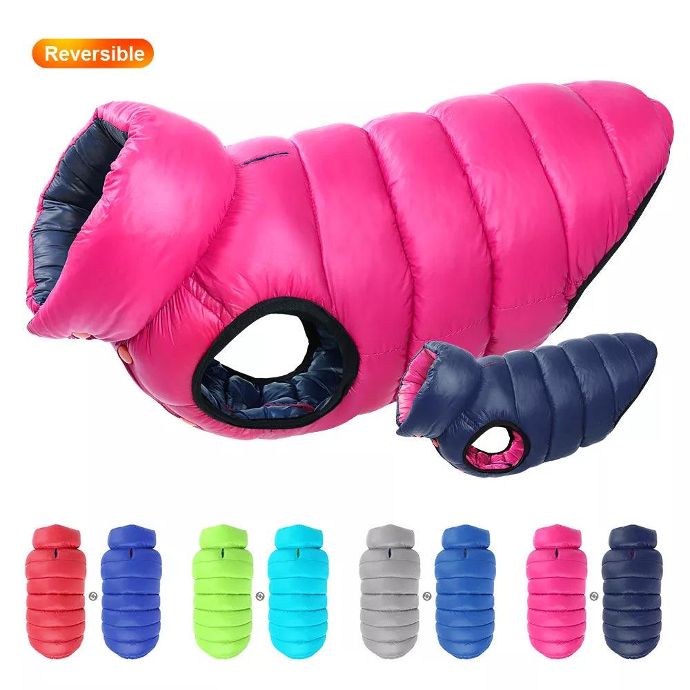 Winter Dog Jacket: Reversible Thick Coat for Small Medium Large Dogs  ourlum.com   