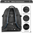 Tactical Backpack 3 Day Assault Pack Molle 38/45L Waterproof