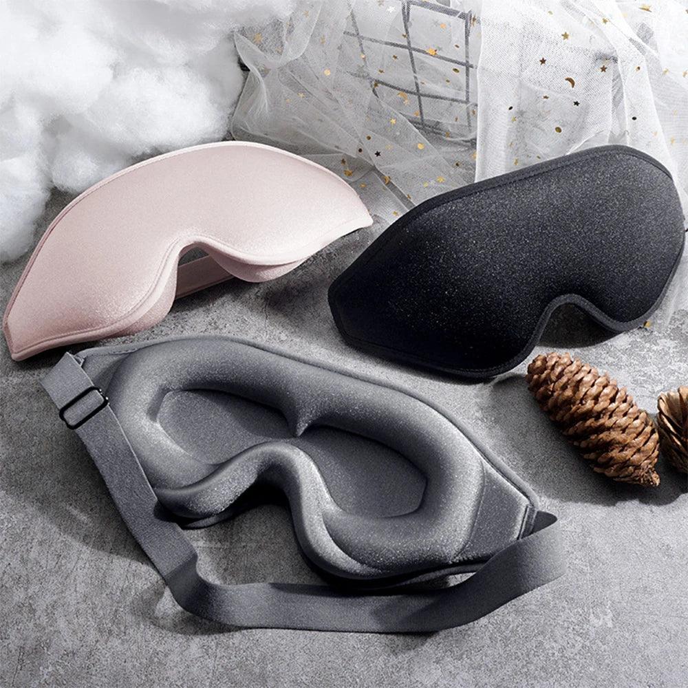 Ultimate Comfort 3D Memory Foam Sleep Mask - Complete Light Blocking Eye Cover  ourlum.com   