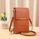 Leather Crossbody Wallet: Stylish Touch Screen Accessory