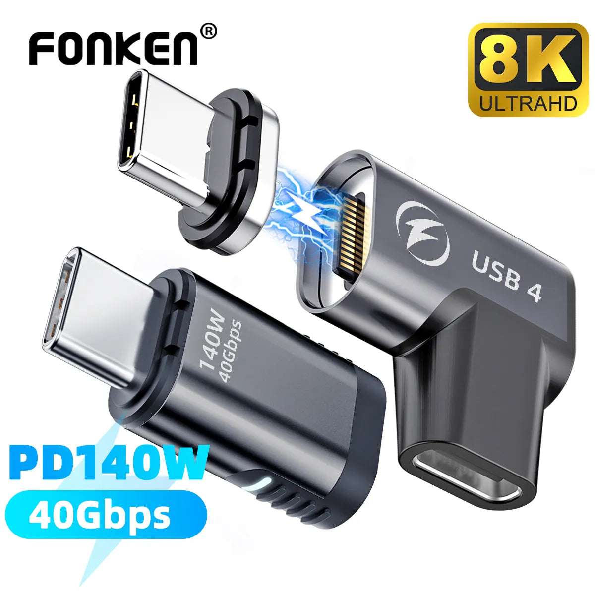 FONKEN Magnetic USB Adapter: Ultimate Fast Charge & Data Solution  ourlum.com   