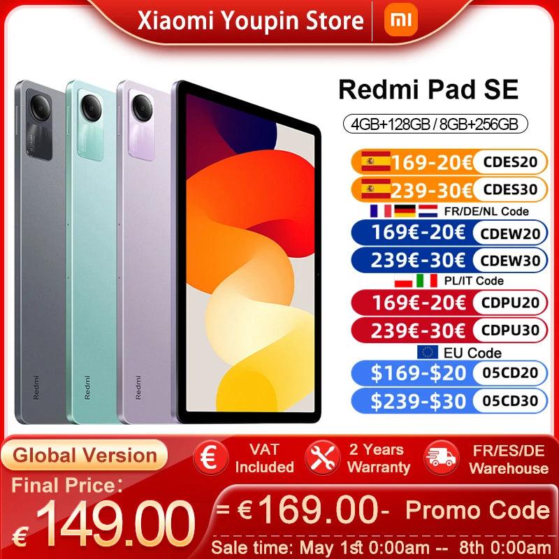 Xiaomi Redmi Pad SE 11" FHD Tablet - Snapdragon 680, 90Hz Display, 8000mAh Battery, Global Edition for Ultimate Performance