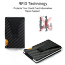 Carbon Fiber RFID Magic Wallet Stylish Men's Card Holder