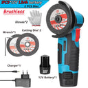 19500rpm 12V Angle Grinder Brushless Cordless Power Tools