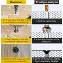 Woodworking Chamfering Tool Set: Carbon Steel Hex Shank Six-Blade Opener  ourlum.com   