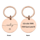 Customized Pet ID Tags for Dogs and Cats: Reflective, Engraved, Personalized  ourlum.com Rose Gold 20X20mm 