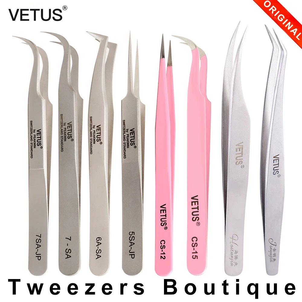 Makeup Professional Eyelash Tweezers 3D Volume Eyelash Extension Tweezer Fan Lash Eyebrow Tweezers VETUS Excellent Closure  ourlum.com   