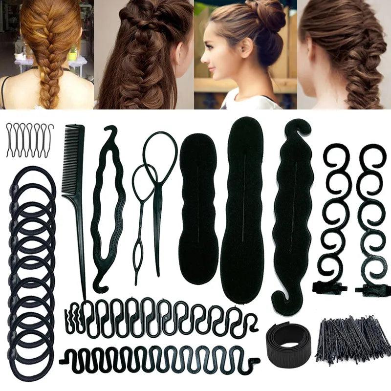 Ultimate Magic Bun Maker Kit: Effortless Hair Styling Set