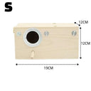 Wood Bird House Parrot Breeding Decorative Cages Pet Accessories - Natural Wood Quality  ourlum.com A-S  