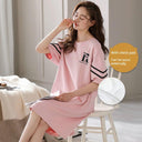 Cotton Korean Summer Pajamas Stylish Integrated Dress Wear