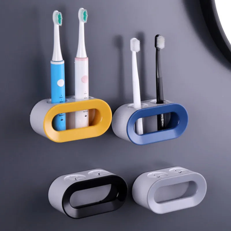 Electric Toothbrush Holder with Toothpaste Storage and Drainage System  ourlum.com   