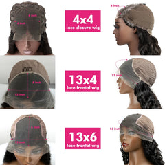 Luxury Body Wave Lace Front Wig   - 13x6 Human Hair, Pre-Plucked with Curly Baby Hair, 180% Density