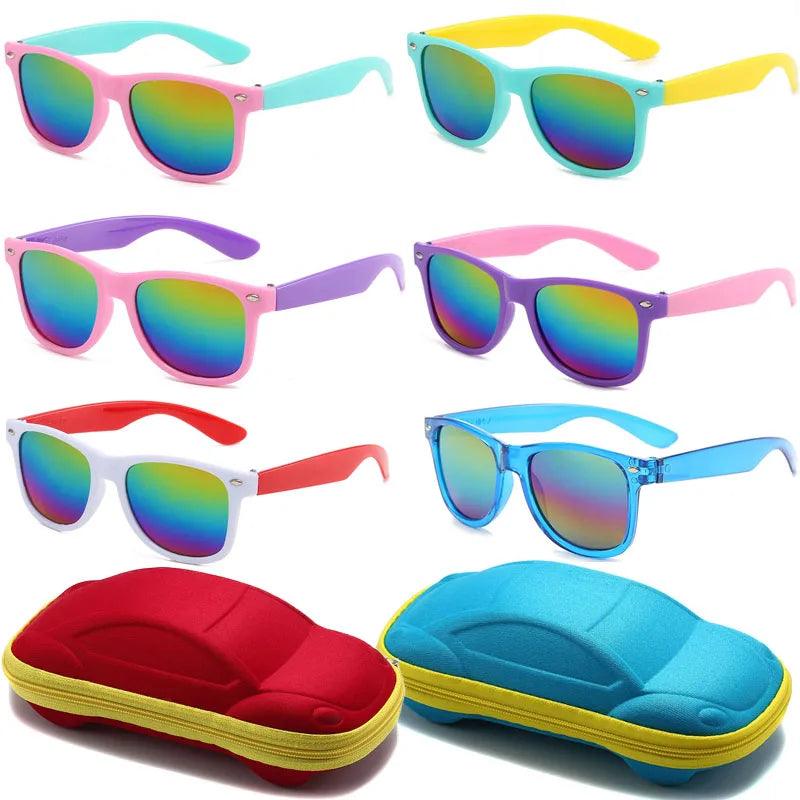 Flexible UV Protection Kids Sunglasses for Summer Outdoor Fun - Non-polarized Eyewear for Boys and Girls