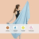 Quick-Drying Silver Ion Microfiber Gym Towel Essential