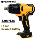 High Torque Brushless Impact Wrench 480N.m to 1200N.m Dewalt