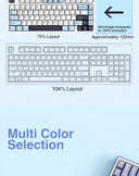 AULA F75 2.4G Wireless Bluetooth Wired Gaming Mechanical Keyboard RGB Customized 75% Layout