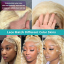 Luxury 250 Density Honey Blonde Deep Wave Lace Wig