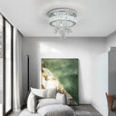 Crystal Chandelier Chrome Ceiling Lamps Led Flush Mount Light