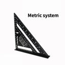 7-Inch Triangle Ruler: Ultimate Carpenter Tool for Precise Measurements  ourlum.com Black Metric system  