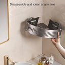 Vacuum Suction Cup Bathroom Shelf Wall Mounted Aluminum Organizer