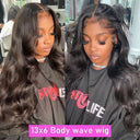 32" Brazilian Remy Body Wave Lace Front Wig Luxurious Hair