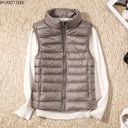 2023 New Women Sleeveless Slim Ultra Light Down Jacket