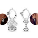 925 Sterling Silver Heart Earrings with Zircon Stones - Elegant Women's Jewelry  ourlum.com KTE003  