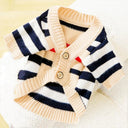 Chic Striped Winter Pet Sweater: Stylish & Cozy Knitted Cardigan for Dogs & Cats  ourlum.com Stripe XS 